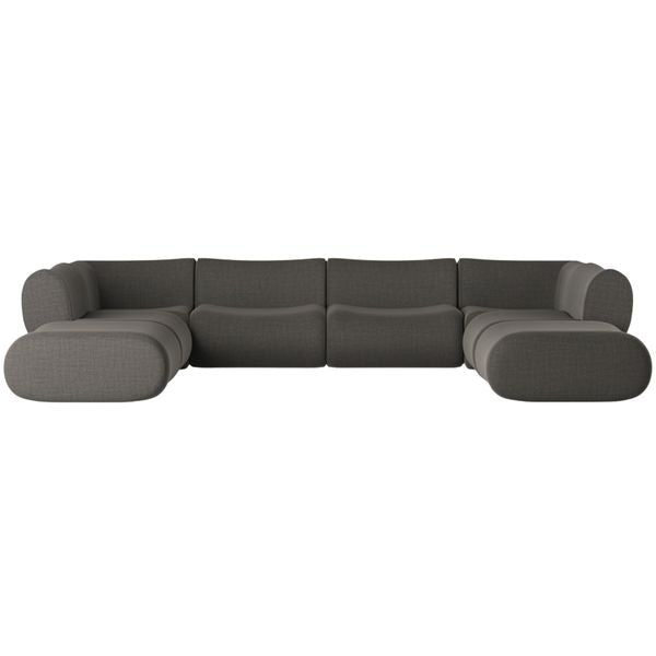8 Piece Modular U-Sectional, Grey