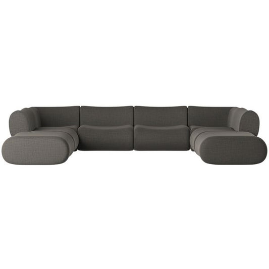 8 Piece Modular U-Sectional, Grey