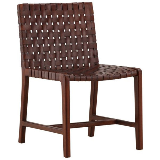 Leather Dining Krzeslo, Antique Brown, Set of 2