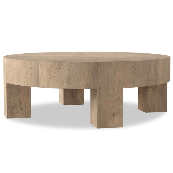Round Stolik kawowy, Whitewash Rustic by Four Hands